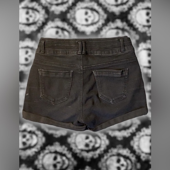 BLUE SPICE black grudge Jean booty shorts size XS - Picture 2 of 3